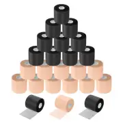 24 Rolls 30 Yards Foam Pre Wrap Athletic Tape Sports Prewrap, Black/Ecru