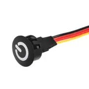 DC 12V Touch Dimmer Switch 16mm Diameter Snap-in Mount Black for LED Lights