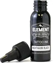 Element Tattoo Supply Black Tattoo Ink Outline Tattoos Nighthawk (1 oz)