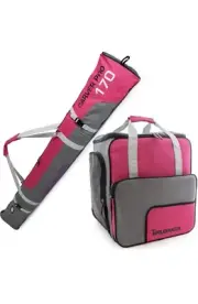 Brubaker Super functions - Combo Ski Boot Bag And Ski Bag (pink/ Gray)
