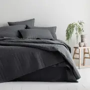 Sheridan Reilly Bed Cover in Carbon/Grey Size: Double Material: Cotton @Sheridan Rewards