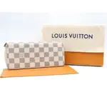 二手LOUIS VUITTON LV N61264 CLEMENCE 白棋盤格 拉鍊長夾 N61210