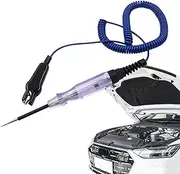 Car Fuse Tester - Voltage Test Light 6-24V Circuit Tester - Electric Tool with Extended Spring Wire Probe Fuse Pen for Car