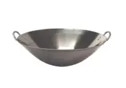 SPT Wok Large 18" Dia Induction Stainless Steel Dishwasher Safe Sturdy Handles