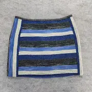 H&M Skirt Womens 14 Pencil Blue Striped Short