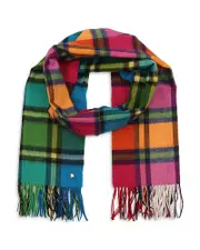 kate spade new york Plaid Mix Yarn Dye Wool Scarf