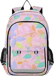 [AIXIWAWA] Light Flowers Kid's Travel Backpacks for Boys Girls，Large Capacity Student School Bag with Breathable Mesh Reflective Strip for Age 6 Above, Multicolor