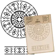 DIY Reusable Plastic STENCIL / A3 A4 A5 AFRICAN MANDALA / Scrapbooking-Decoupage