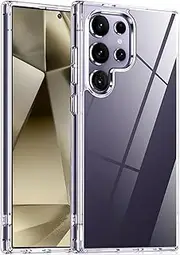 TR4U Clear Case Compatible with Samsung Galaxy S24 Ultra [Anti-Yellowing][Military Grade Drop Protection], Hard Back Cover, Anti-Scratch Clear Case Compatible with Samsung Galaxy S24 Ultra 6.8" (2024)