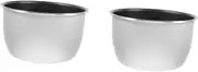 2pcs Rice Cooker Liner Pot Liner Rice Cooker Electric Pressure Cooker Rice Cooker Lined Rice Cooker Aluminum Liner Rice Cooker Rice Container Air Rice Cooker Silver Aluminum Alloy