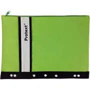 Protext Binder Buddy Nylon Pencil Case with Zipper A4 (Lime)