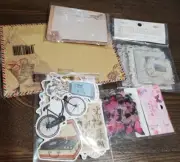 5 PACK 130+ Pc Junk Journal Vintage Envelopes Ephemera Paper Stickers Cards Tags