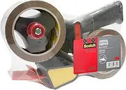 Scotch 3M Heavy Duty Pistol Grip Dispenser – One-Hand Packaging Tape Dispenser with 2 Rolls of Storage Tape, 50 mm x 66 m - Ideal to Tape Your Boxes and parcels
