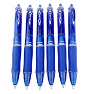 Pilot Acroball Begreen Retractable Ballpoint Pens Medium 1.0 Blue Ink - 6 Pack