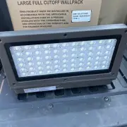 “Large Full Cutoff Wall Pack Light 90W, 5000K, Dark Bronze – Type III Beam”