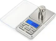 Meichoon Jewelry Scale Pocket Size High Precision Digital Milligram Scale Steelyard 1.1lb/500g (0.01g) Reloading for Jewelry and Gems Small Electronic Scale C32