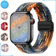 Unisex Braided Strap Elastic Band For Apple Watch 38 40 41 42 44 45 46 49mm