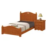 臥室最佳擺設典雅床架 高級床台 單人床架 柚木色3.5尺彩繪床台（6） 屏東市 廣新家具行