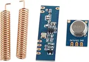 Respicefinem STX882 SRX882 433MHz Spring Antenna Ask Wireless Transceiver Receiver Module Combination for Remote Control Doors Wireless Security Alarms Wireless Industrial Control