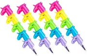 HORIALENCE 4pcs Buildable Crayons for Boys and Girls Colorful Stackable Shaped Crayons for Creative Drawing Art Projects and Fun Activities