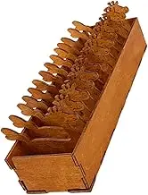 jojofuny 15PCS Wooden Deer Spool Set Decorative Thread Spools for Easy Sewing Crafting Durable Wooden Holders for DIY Projects Embroidery Tasks Efficient Design