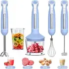 Immersion Blender 20Speed 1000W 5-In-1 Immersion Stick Blender Turbo Mode (Blue)