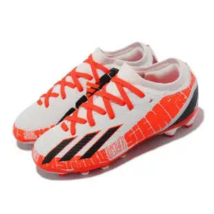 【adidas 愛迪達】足球鞋 X Speedportal Messi.3 MG J 中大童鞋 草地 橘黑 梅西 鞋釘(GW8394)