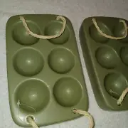 Earthenware Ceramic Egg Holders With Handles. Lot Of 2. New