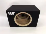 JL Audio 12W7 AE sealed subwoofer box with white plexi logo