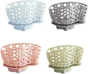 LABRIMP 4pcs Suction Cup Basket Space Saving Storage Rack Storage Basket De para Drain Rack Kitchen Trash Bin Kitchen Bin Trash Cans for Kitchen Sponge Storage Basket Shelf Clean