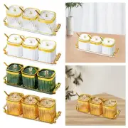Condiment Jar Spice Organizer for Kitchen Storage for Sugar Paprika