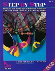 Step by Step Shoe Fabric Painting Patterns Guide VTG 1990s Fashion Craft Book