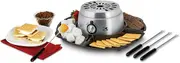 Kalorik 2-in-1 Smores Maker, with Chocolate Treat Fondue Melt Feature, Includes Fork and Tray Set, Stainless Steel