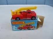1977 Lesney Matchbox Superfast #13 Snorkel Fire Engine w/Original Box England