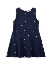 Miles The Label Girls' Embroidered Tennis Balls Pique Dress - Little Kid
