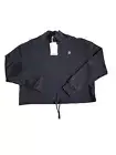 JANE LUSHKA 100% Organic Cotton Roll Neck Sweat Polo Leisure Top Black L RRP £85