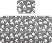 Cooling Baby Mattress Protector 28" x 52" Breathable Cartoon Cute Birthday Black and White Panda Mattress pad for Kids, Adult