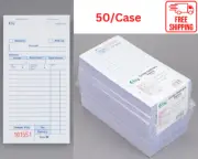 (50-Books) 3 Part White Carbonless Order Delivery Forms, 2500 Tickets