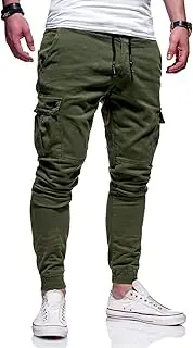 [BUXKR] Mens Cargo Pants Casual Hiking Pants Workout Joggers Sweatpants for Men