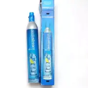 Soda Stream CO2 Cylinder Full 60L Aluminum Sealed Top Blue Open Box