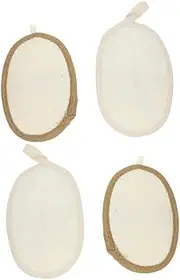 Beatifufu 4pcs Loofah Sponge for Bathing Gentle Exfoliating Body Wash Scrubber Natural Bath Sponges for Use Includes and