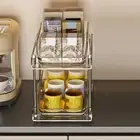 Bathroom Organizer Modern Countertop Storage Container Kitchen Pantry Shelf