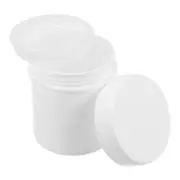 Empty Plastic Paint Pail with Lid 0.04 -Gallon/150mL Seal Container White 5Pcs