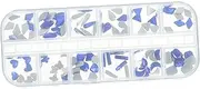AUTSUPPL Box of Glass Nail Rhinestones Flatback Craft Gems for Manicure Decorative Charms for Nails Face Body Makeup Supplies Safe Durable Design