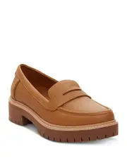 Toms Women's Cara Slip On Lug Platform Penny Loafer Flats