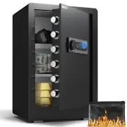 DAYI Biometric Fingerprint Safe Box, 3.0 Cubic Feet Home Safes with Fireproof Ba