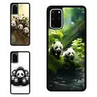 For Samsung Galaxy Z Fold Flip 3 4 5 6 Flexible Case adorable baby pandas bamboo