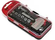 SHINEOFI 23Pcs Ratchet Socket and Screwdriver Set with Extension Link Ergonomic Repair Tool Kit for Automotive and Household Use Durable and Practical Socket Set for Versatile Applications