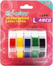 5 Pack Replacement for Label Maker Refills 9mm*300cm/Roll Manual Embossing Label Tape Refills Compatible with DYMO 12813/12814/1610/1540/1535/1575/17266