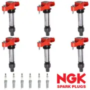 6 Energy Ignition Coil & NGK Ruthenium Spark Plug for Cadillac ATS 3.6L V6 UF569